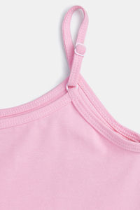 YouGotPlanB Girls Cotton Padded Camisole (Pack of 2) - Multicolor — thumbnail 6